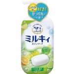 【日本 COW】Bouncia 牛乳石碱硷沐浴露 保湿滋润 YUZU 柑橘香 温和全家可用 550ml -  - 2    - Sweet Living