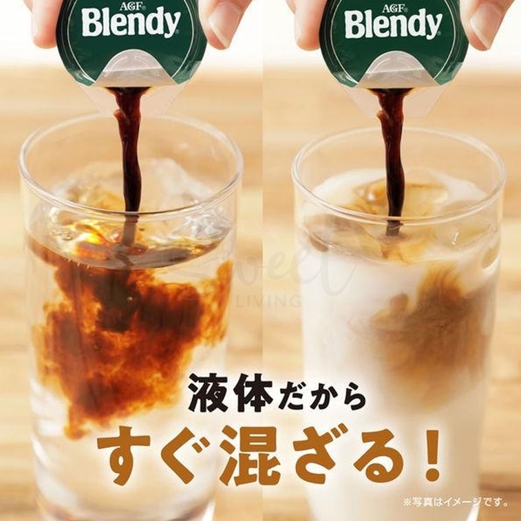 【日本 AGF】Blendy 浓缩胶囊咖啡液 无糖/微糖/可可/焦糖 6枚入 -  - 4@ - Sweet Living