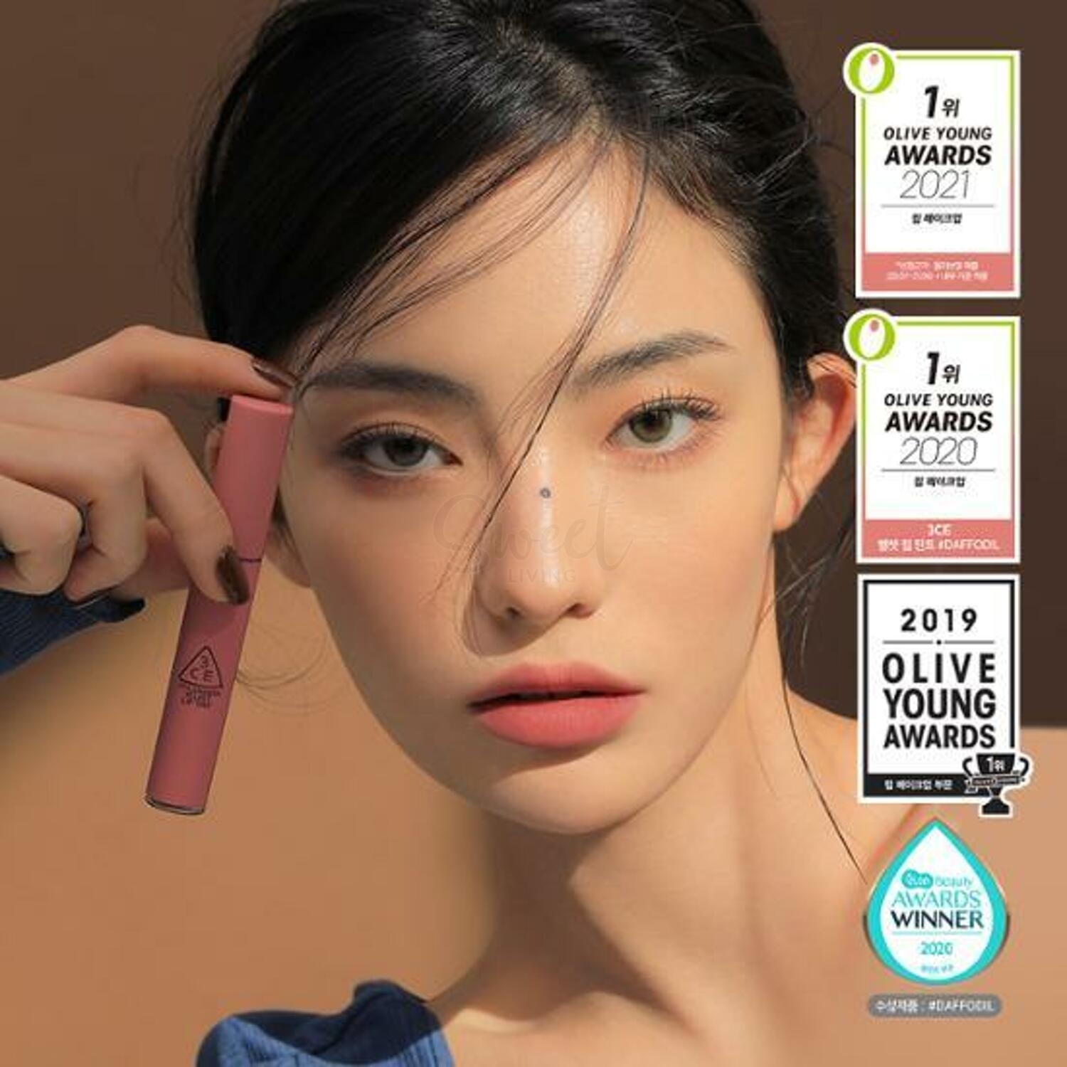 【韩国 3CE】velve lip tint 丝绒雾面唇釉/口红 -  - 1@ - Sweet Living