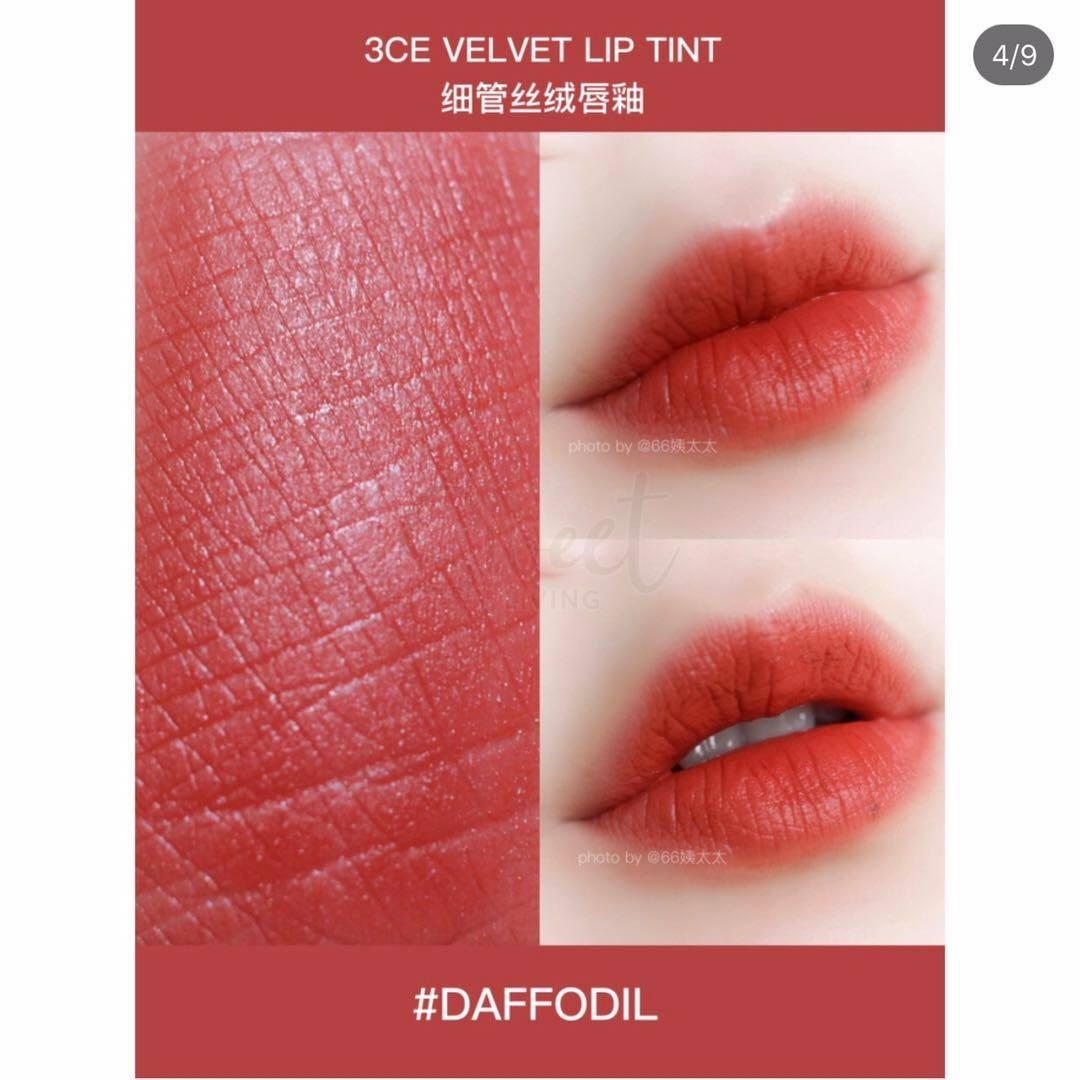 【韩国 3CE】velve lip tint 丝绒雾面唇釉/口红 -  - 6@ - Sweet Living